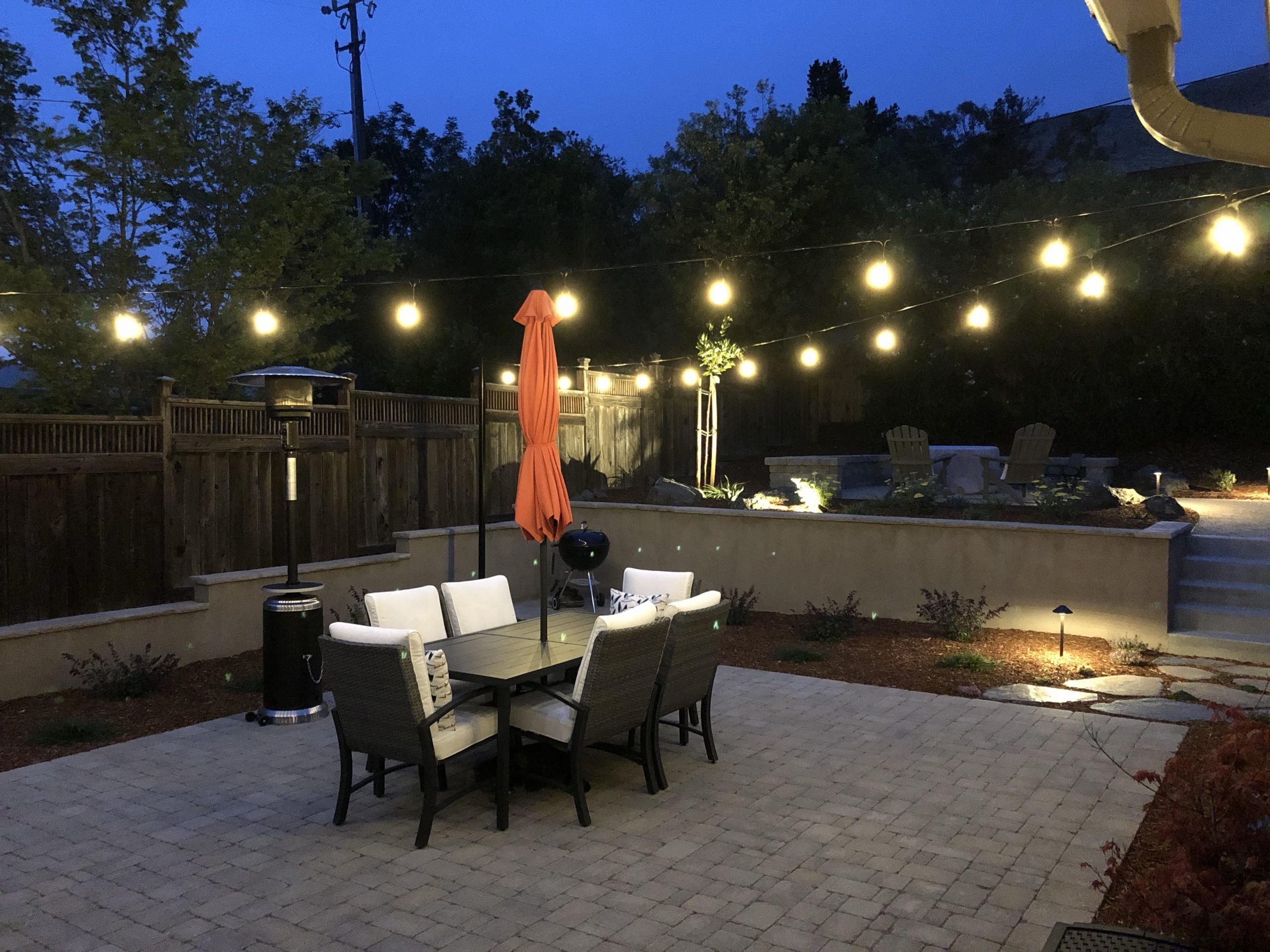 paver and concrete patio